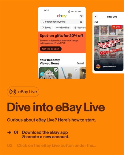 Ready to dive into the world of eBay Live? Join like-minded fans for exclusive releases and high stakes auctions, all in real time. Here’s how you can get started ✨ https://ebay.to/4ffBfKA #ebaylive | eBay