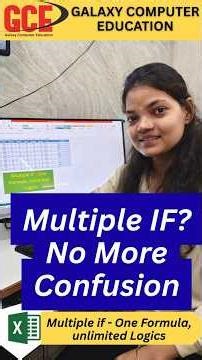 Multiple if ? No more Confusion #galaxycomputereducation#exceltips #excelshortcuts #excelvideos