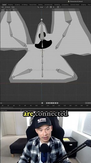 Connect Bones in Blender: Use Control P for Rigging - making a 3d game character - 3.3 Spooky Ghost