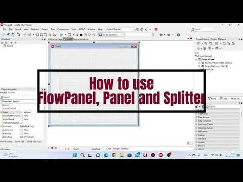 Delphi - How to use FlowPanel, Splitter and Panel