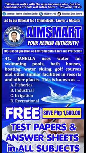 Enroll in our 𝐓𝐨𝐩𝐧𝐨𝐭𝐜𝐡 𝐑𝐞𝐯𝐢𝐞𝐰 for August 2026 Criminology Board Exam to avail 𝐚𝐥𝐥 𝐟𝐫𝐞𝐞𝐛𝐢𝐞𝐬, 𝐝𝐢𝐬𝐜𝐨𝐮𝐧𝐭𝐬 𝐚𝐧𝐝 𝐩𝐫𝐨𝐦𝐨. 💙 𝐁𝐄𝐒𝐓 𝐍𝐄𝐖𝐒! Because 𝗘𝗡𝗥𝗢𝗟𝗟𝗠𝗘𝗡𝗧 for 𝗠𝗮𝗿𝗰𝗵 𝘁𝗼 𝗔𝘂𝗴𝘂𝘀𝘁 𝟮𝟬𝟮𝟲 REGULAR Face-to-Face (F2F) Review is now officially open☝🏻 • When we say REGULAR, HINDI ito one-week F2F per month lang ah.❌ • Regular na 3 days per week ang F2F sa AIMSMART. As in, weekly, meron tayong F2F review. 🙏 Kaya siguradong 𝗦𝗨𝗟𝗜𝗧 ang ba