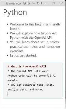 OpenAI API Setup in Python: Complete Beginner Introduction