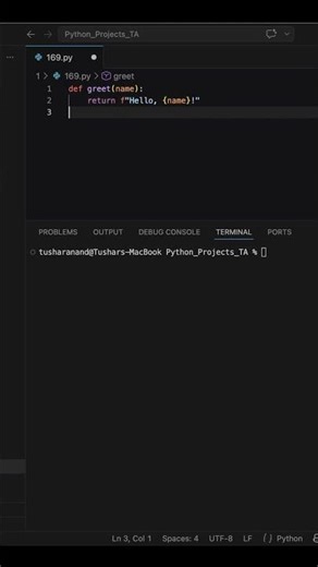 Python Functions Explained in 36 Seconds ⚡🔥 |Beginner Friendly! #coding #python #programming #shorts