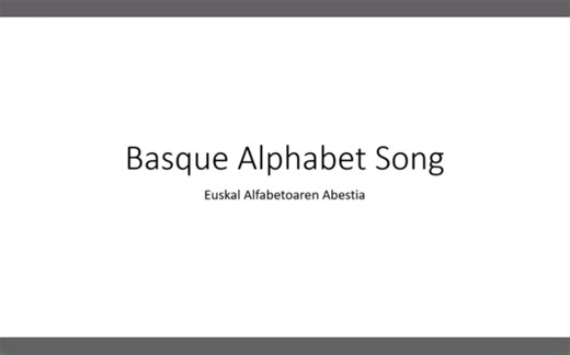 Basque语字母歌