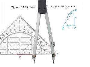passer gebruiken bij constructie driehoek