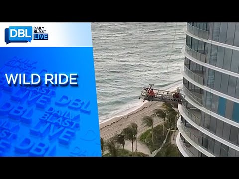 Terrifying Footage Of Window Washers In High Winds