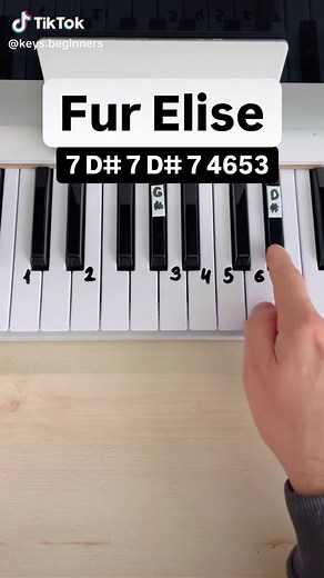 Fur Elise Easy Piano Tutorial for Beginners