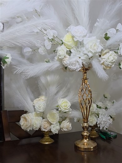 full party setup this Saturday! #masquerade #party #centerpieces #floralarrangements #floralcenterpiece