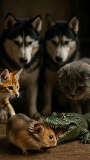 Hamster: ‘I got this, guys!’ 🐹 Crocodile Toy Snaps — The Ultimate Close Call 😱