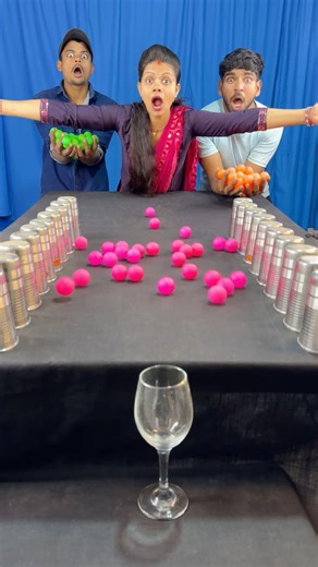 Amazing multi colour ball roll family challenge #game #challenge