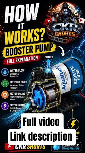 This video explains how a booster pump motor works in simple way