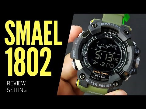 SMAEL 1802 Military Watch - Unboxing, Review, Setup (with Subtitle)