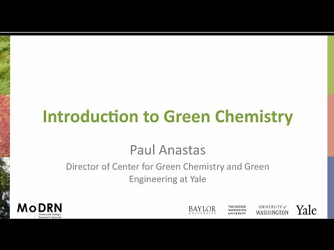 M1A MoDRN Introduction: "Why Green Chemistry?"