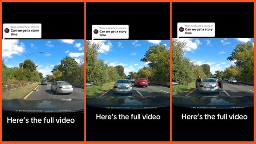 'His face when he saw the dashcam': Insurance scam goes awry when dashcam captures moment car deliberately causes a crash