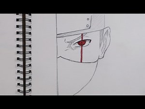 dibujo anime facil | cómo dibujar Kakashi Sharingan | paso a paso