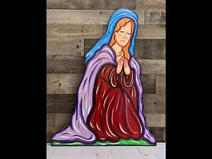 How to Paint Christmas Yard Art Nativity for your outdoor door decorations