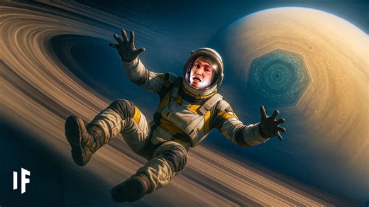 Watch what happens to a human who falls into Saturn's atmosphere