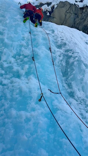 Ice Climbing || Adventure for beginner 💪 #travel #iceclimbing #shorts #reels #video