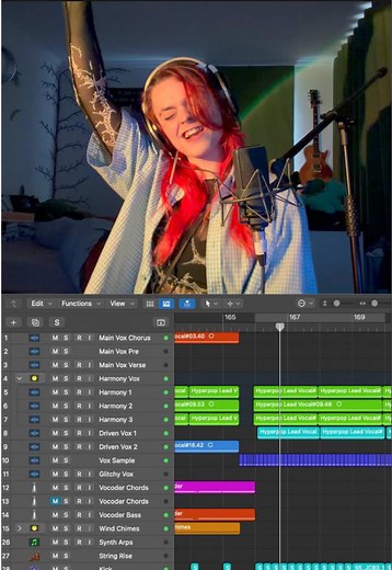 Commissioned by @Apple Creator Studio ✨ Watch me make my debut album in my bedroom with Logic Pro. All made in Apple Creator Studio #newmusic #producer #popmusic