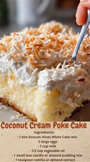 Coconut Cream Poke Cake | Cakecrafted Recipes