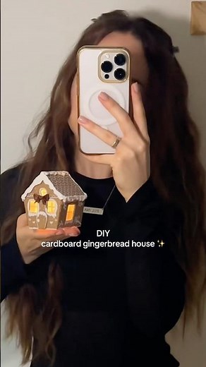 DIY cardboard gingerbread house✨