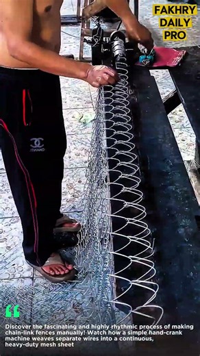 How It's Made: Crafting Strong Wire Mesh Fences with a Simple Hand Crank #diy #shortsviral #work