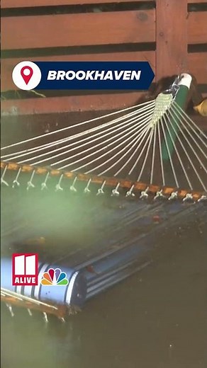 Backyard flooded in Brookhaven, GA