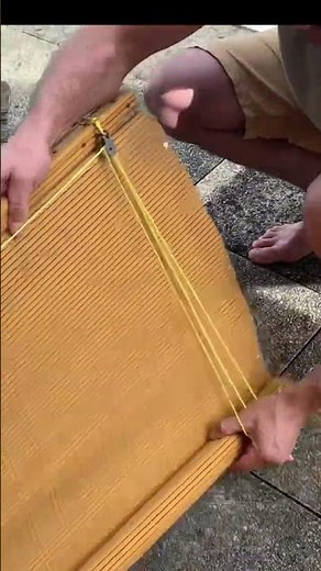 DIY Roll up blinds: how to change the string #diy #tutorial #blinds #bricolage #bamboostraw #howto