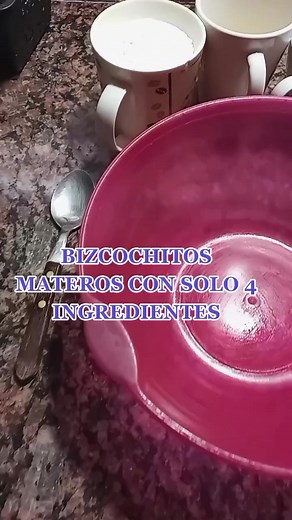 Receta bizcochitos materos con solo 4 ingredientes🍰🫶 #receta #bizcochitoscaseros #mate #frio