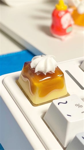 4.5K views · 62 reactions | A Cute Keycap PUDDING!⌨️✨ #pudding #Keycaps #keycap #cute #keyboard | Miniforyou_ | Facebook