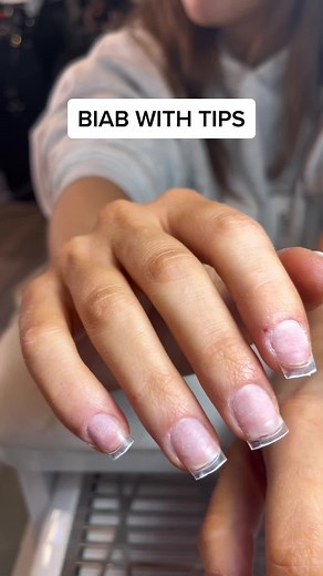 #fyp #biab #biabnails #salon #nailtutorial #nailsart #nailtech | biab with tips