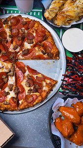 Feast like a king on game days with our Game Day Bundle, featuring our Large Montague's All Meat Marvel®️ and your two favorite Shareables! 🏈🍕 LIMITED TIME ONLY. Price and participation may vary. Price does not include tax. Limit one order of 6 Wings per bundle. | Round Table Pizza