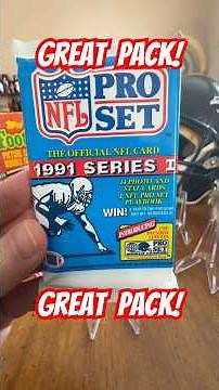 1991 NFL Pro Set football cards vintage / old pack opening rip. Great pack!