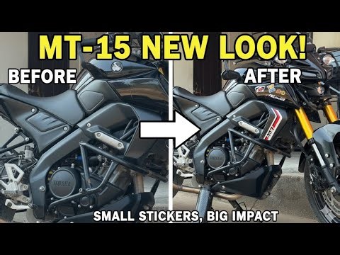 MT-15 Gets a New Look! 🔥 | Small stickers, big difference! 🚀 #mt15 
