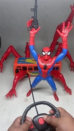 bus stand into a Spider-Man