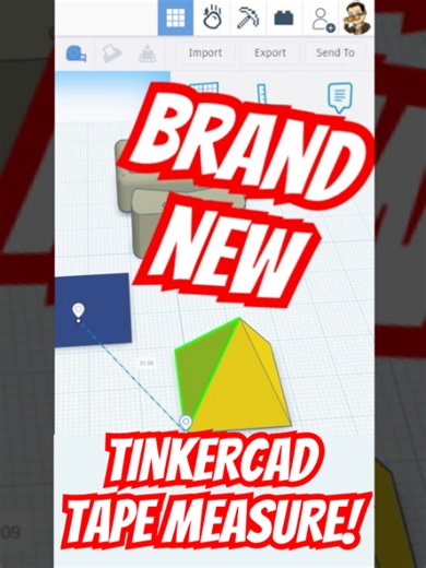 Tinkercad Added A Tape Measure: Master it, & More in Minutes! Full Tutorial: bit.ly/tinktape #tinkercad #tipsandtricks #new