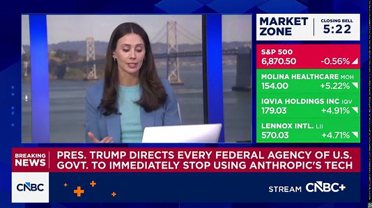 Trump tells U.S. government to stop using Anthropic's technology