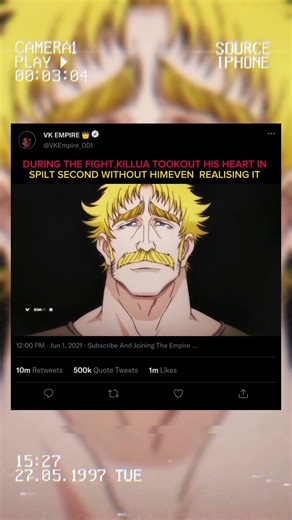 Kilva uses the Shadow Step technique to remove his Heart 🫀 | HUNTER X HUNTER EDIT | #shorts #killua