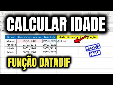 COMO CALCULAR IDADE NO EXCEL DO JEITO CERTO!!