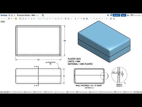 Learn Onshape - Project 18 - Plastic Box