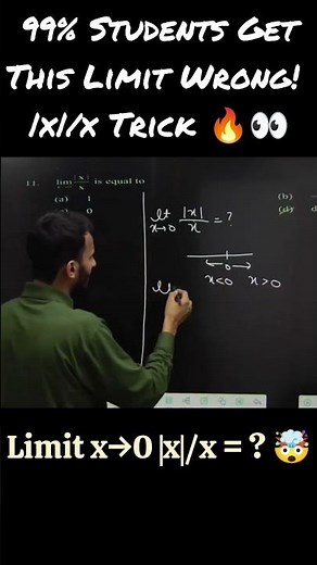 Lim x→0 |x|/x is equal to? | Class 11 Maths Limits and Derivatives | All PYQ Solution | Sunil Sir