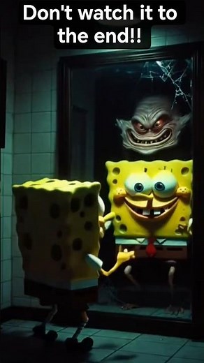 SpongeBob in a horror movie 😱👹