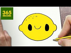 COMMENT DESSINER CITRON KAWAII ÉTAPE PAR ÉTAPE – Dessins kawaii facile