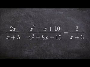 Solving a rational expression by multiplying by the LCM