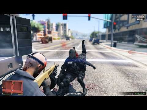 GTA 5 Bank Robbery + Epic 10 Star Escape [R.D.E. 4.1.3]