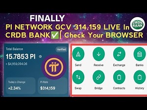 PI NETWORK UPDATE 2025: PI NETWORK FINALLY! GCV $314,159 LIVE In CRDB Bank ✅
