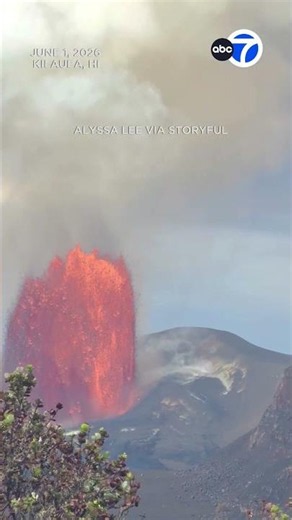 Rainbow appears during record-breaking Kilauea eruption | #Shorts