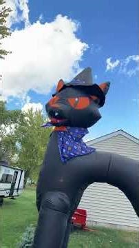 Home Depot didn’t cheap out with this one - 14 ft witch black cat archway inflatable