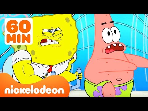 スポンジ・ボブ | スポンジ・ボブの超ハイテンションな瞬間！🤪 | 60分コンピレーション | @SpongeBobOfficial | ニコロデオンジャパン