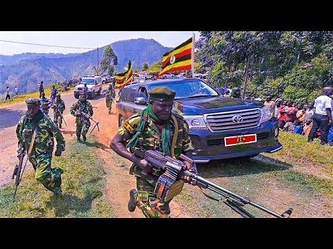 MUSEVENI Special Force Convoy: Incredible Security convoy Soldiers by President Museveni